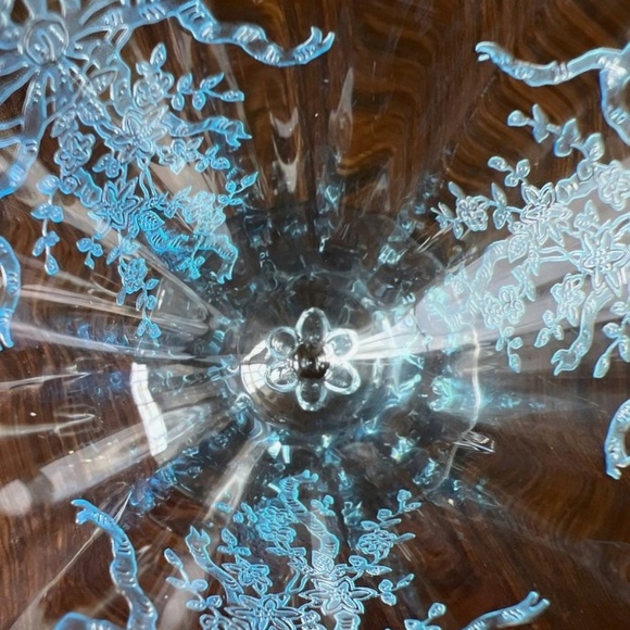 1940's Vintage Rare - Fostoria Azure June Blue Crystal Footed Glass Sets - Picture 6 of 6